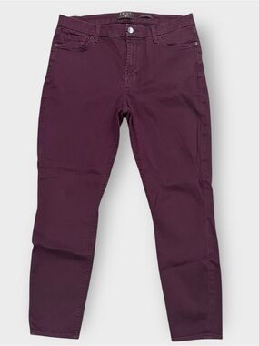 Jen7 by 7 For All Mankind Burgundy Ankle Skinny Jeans | Women’s Size 12 | purple